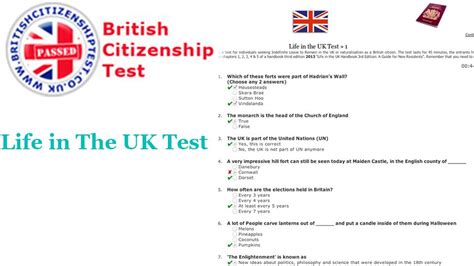 uk citizenship test pass mark